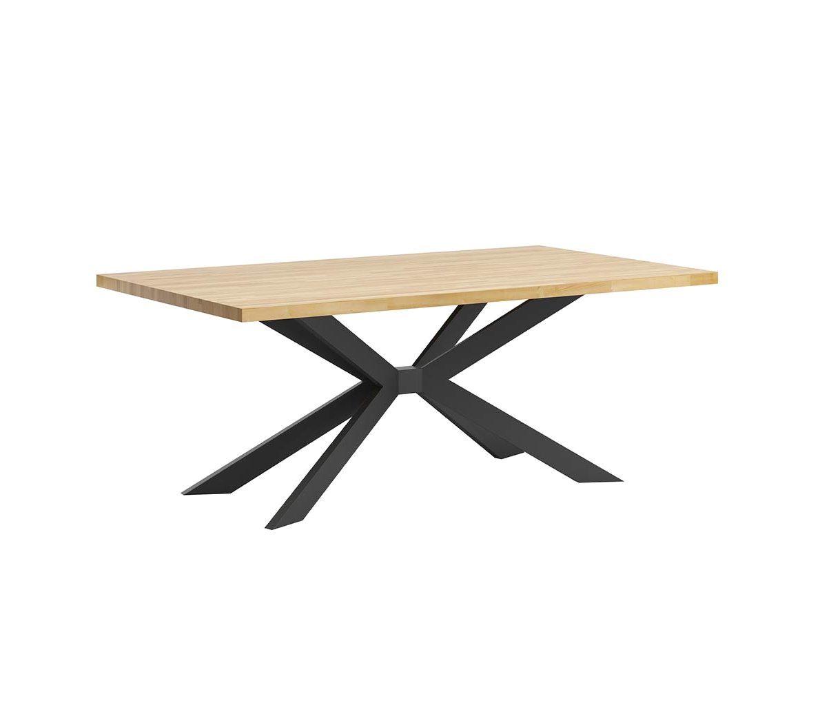 Table araignée en chêne pour salles de réunion, bureaux, maisons 200x100cm