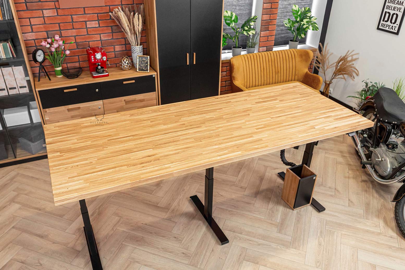 Table de conférence réglable en hauteur pour le travail 250×100 cm