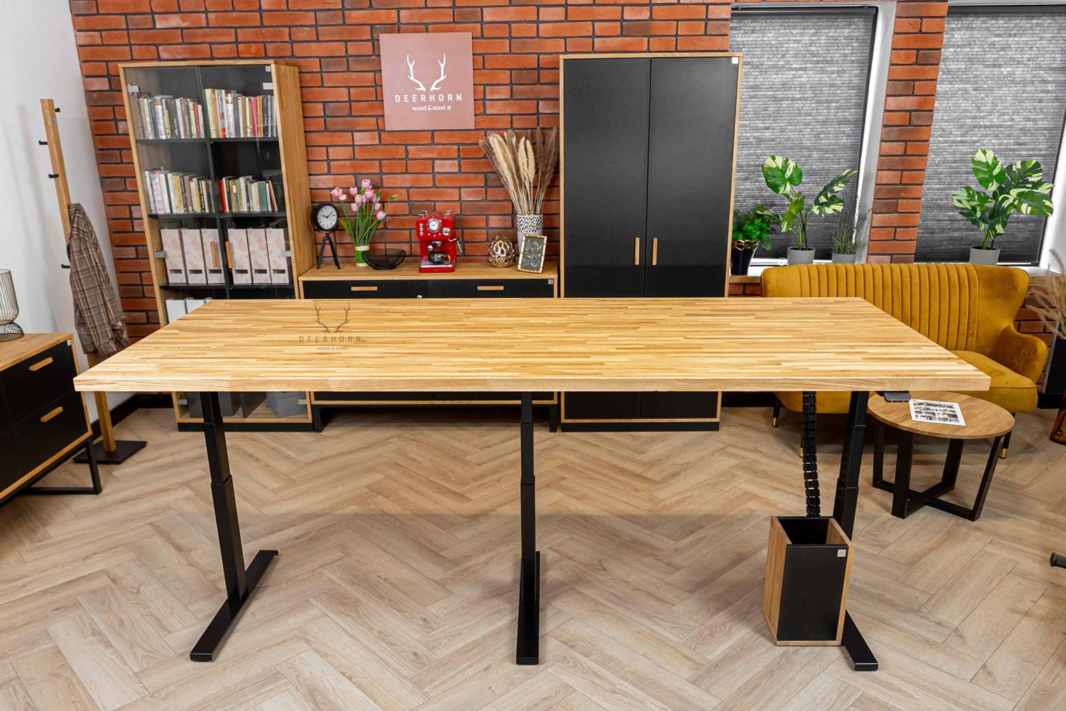 Table de conférence réglable en hauteur pour le travail 250×100 cm