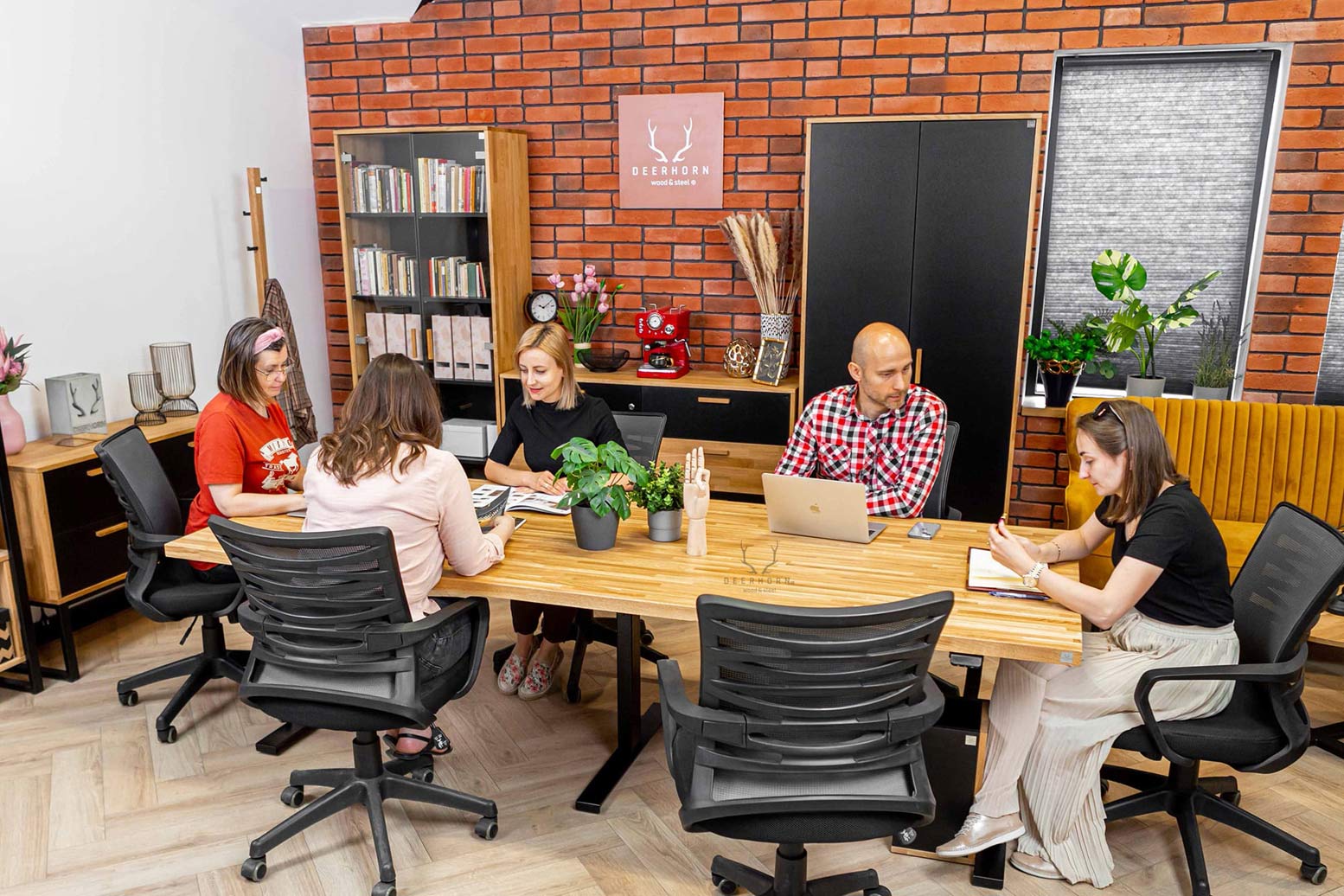 Table de conférence réglable en hauteur pour le travail 250×100 cm