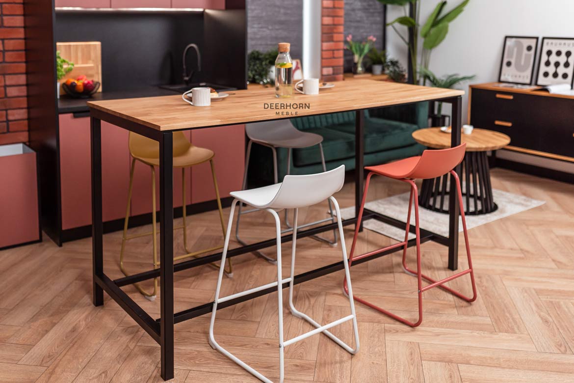 Table rectangulaire pour bureau et salle à manger de style contemporain