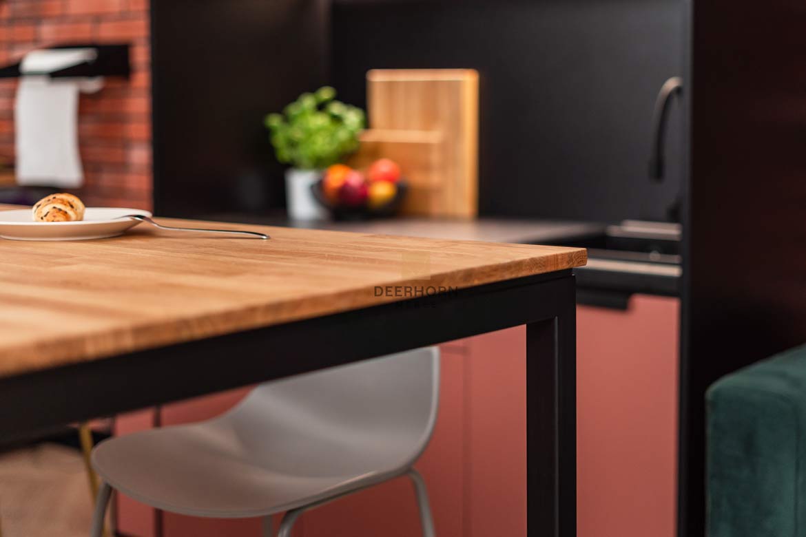 Table rectangulaire pour bureau et salle à manger de style contemporain