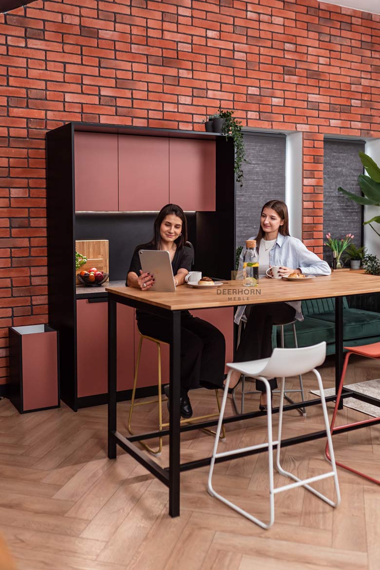 Table rectangulaire pour bureau et salle à manger de style contemporain