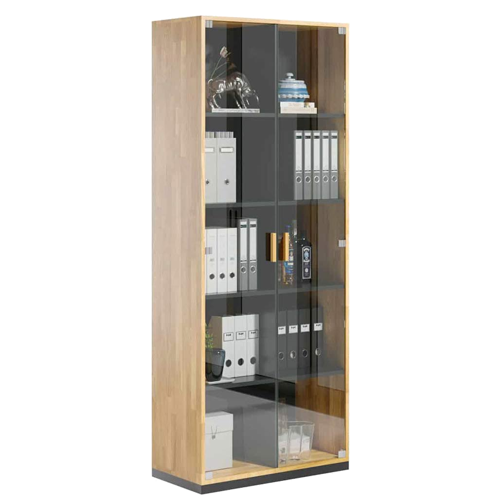Vitrine en bois pour le bureau et l'étude. 80cm de large