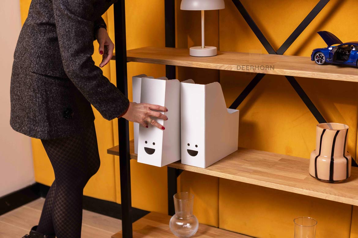 Bibliothèque à la mode pour le bureau ou l'étude avec 5 étagères