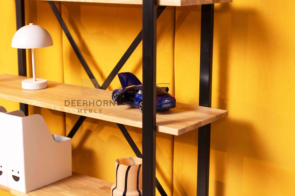 Bibliothèque à la mode pour le bureau ou l'étude avec 5 étagères blanc