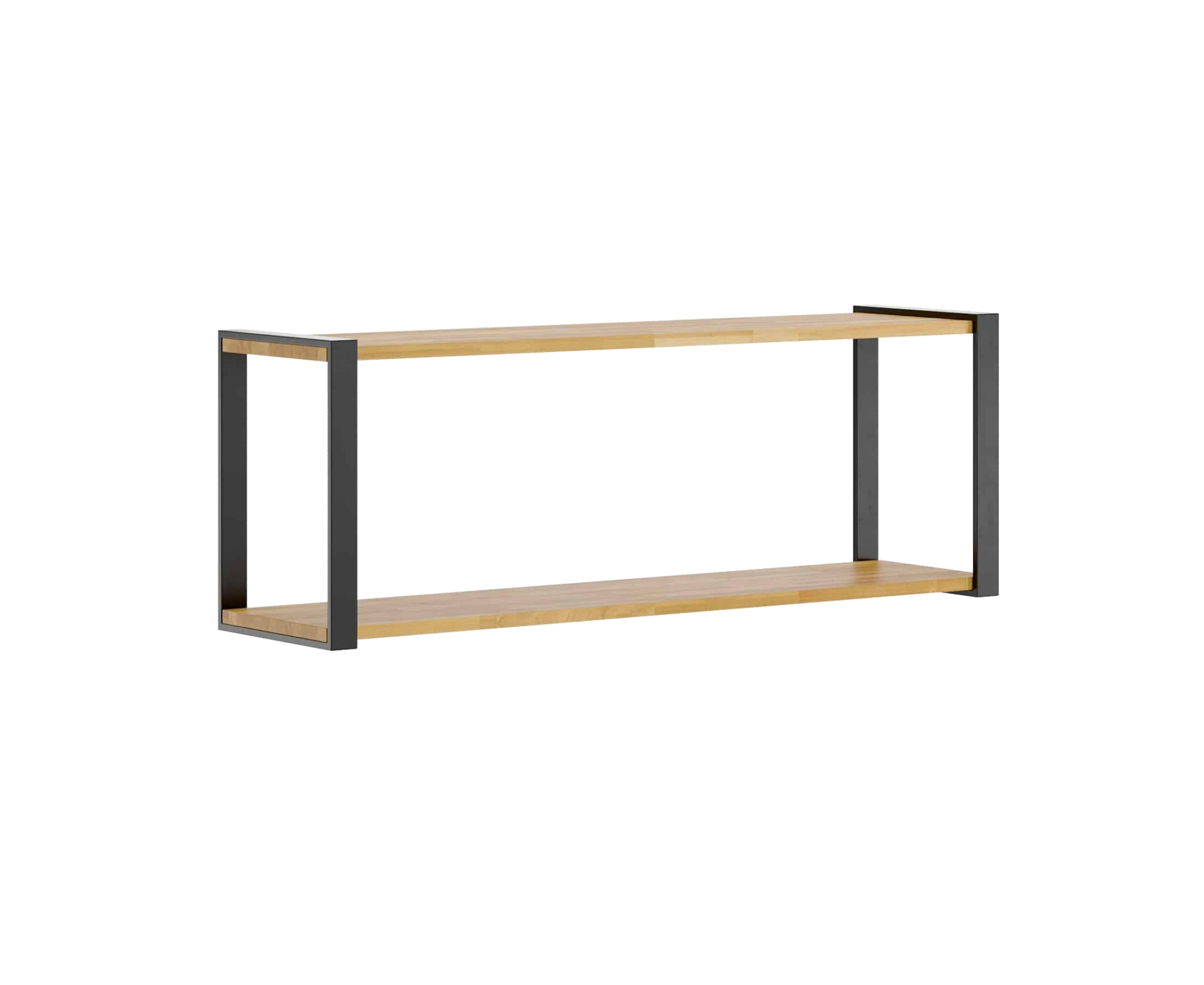 Etagère suspendue de style loft en bois et métal