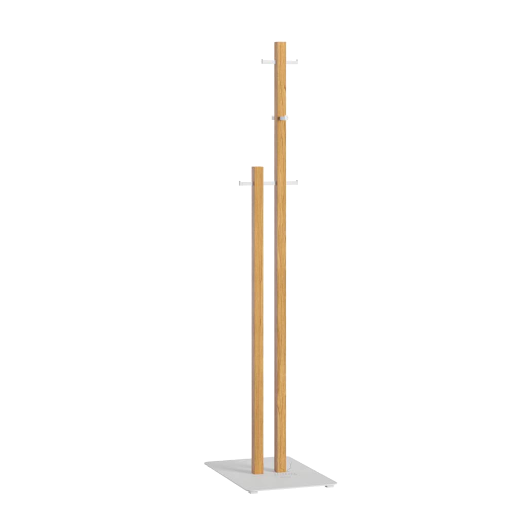 Porte-manteau en bois blanc pour le bureau, l'étude ou le couloir. Mimas