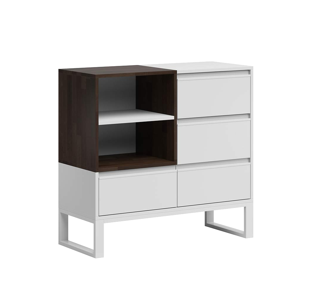 Commode haute, blanche