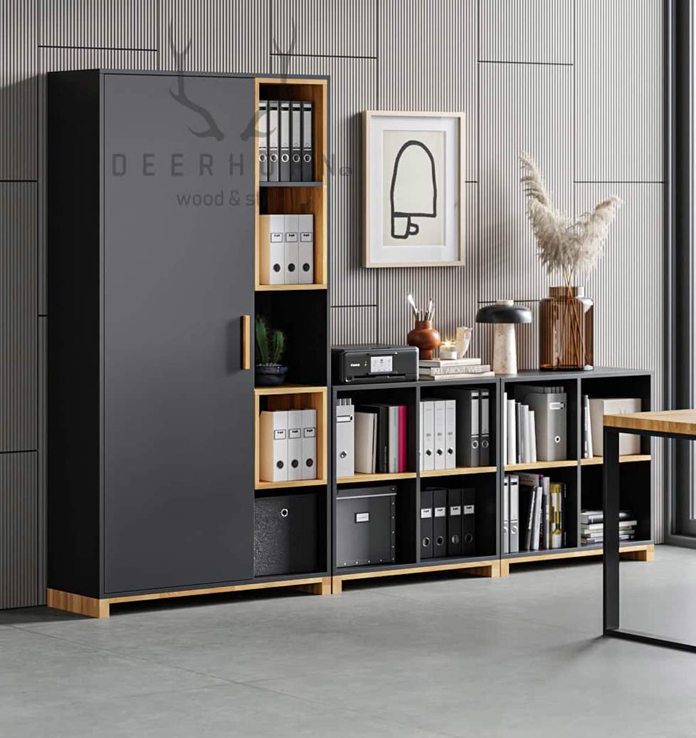 Classeur de bureau à une porte de la collection Modern Office, blanc