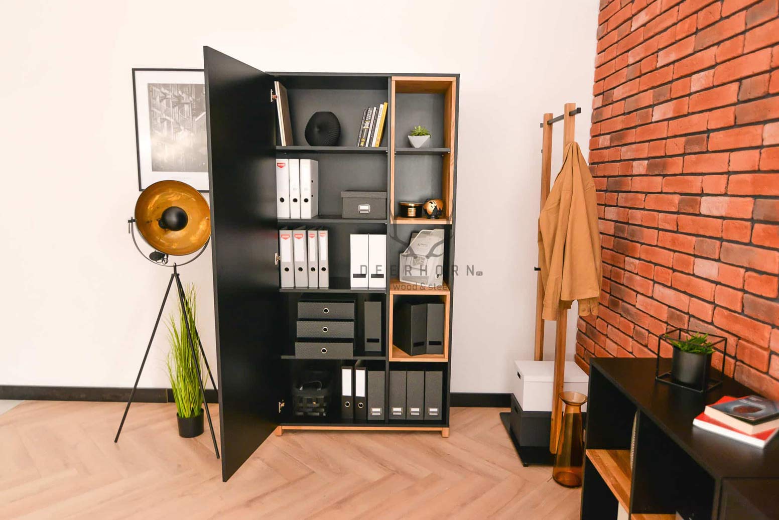 Classeur de bureau à une porte de la collection Modern Office, blanc