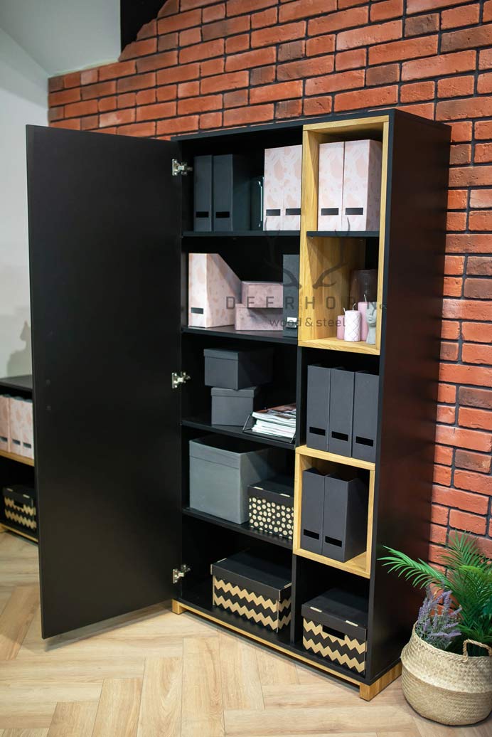 Classeur de bureau à une porte de la collection Modern Office, blanc