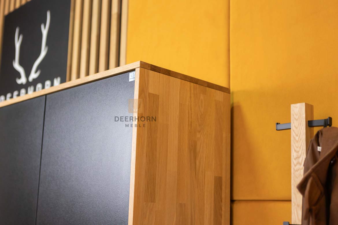 Armoire de bureau noire de la collection modern loft office slim