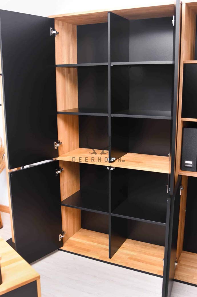 Armoire de bureau noire de la collection modern loft office slim