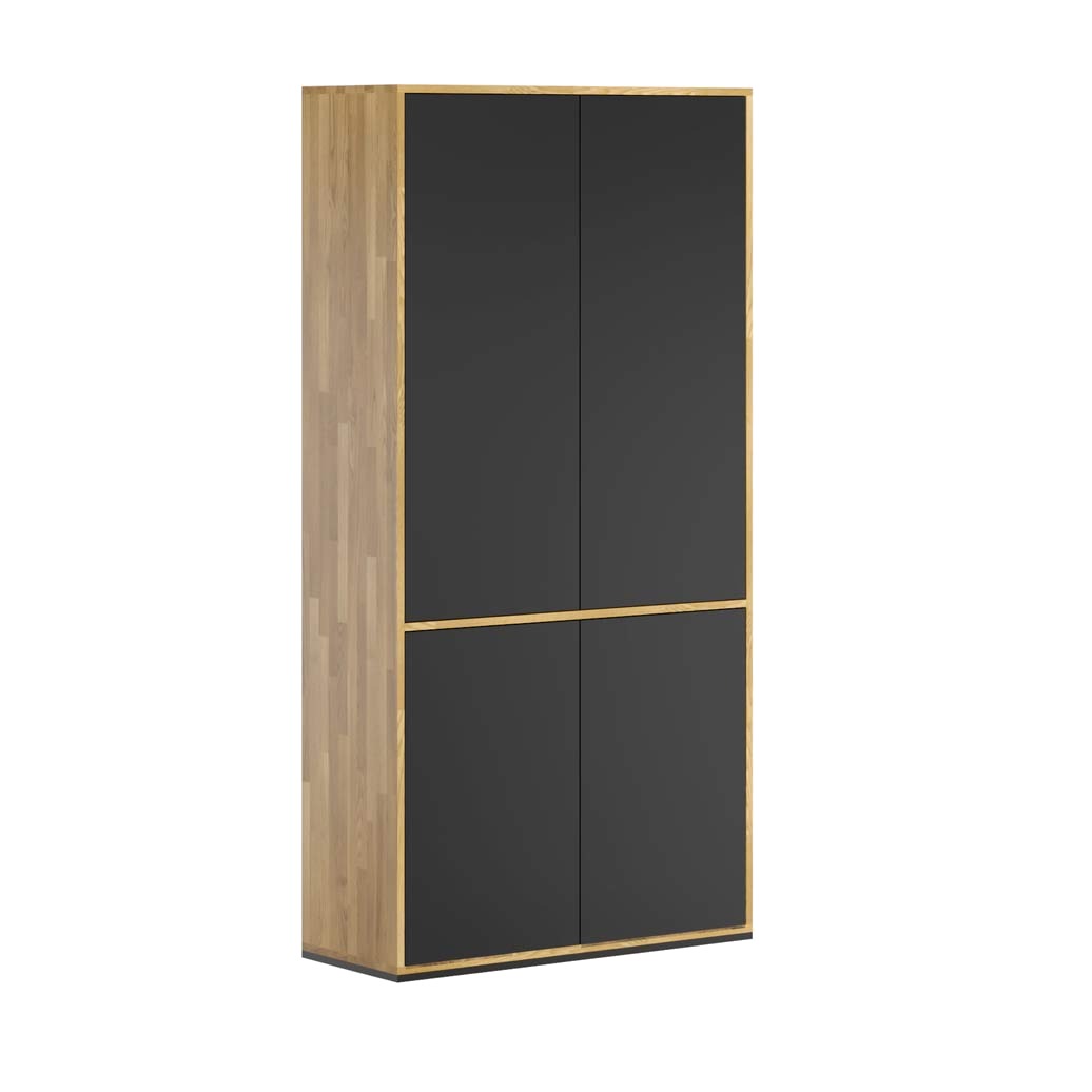 Armoire de bureau noire de la collection modern loft office slim