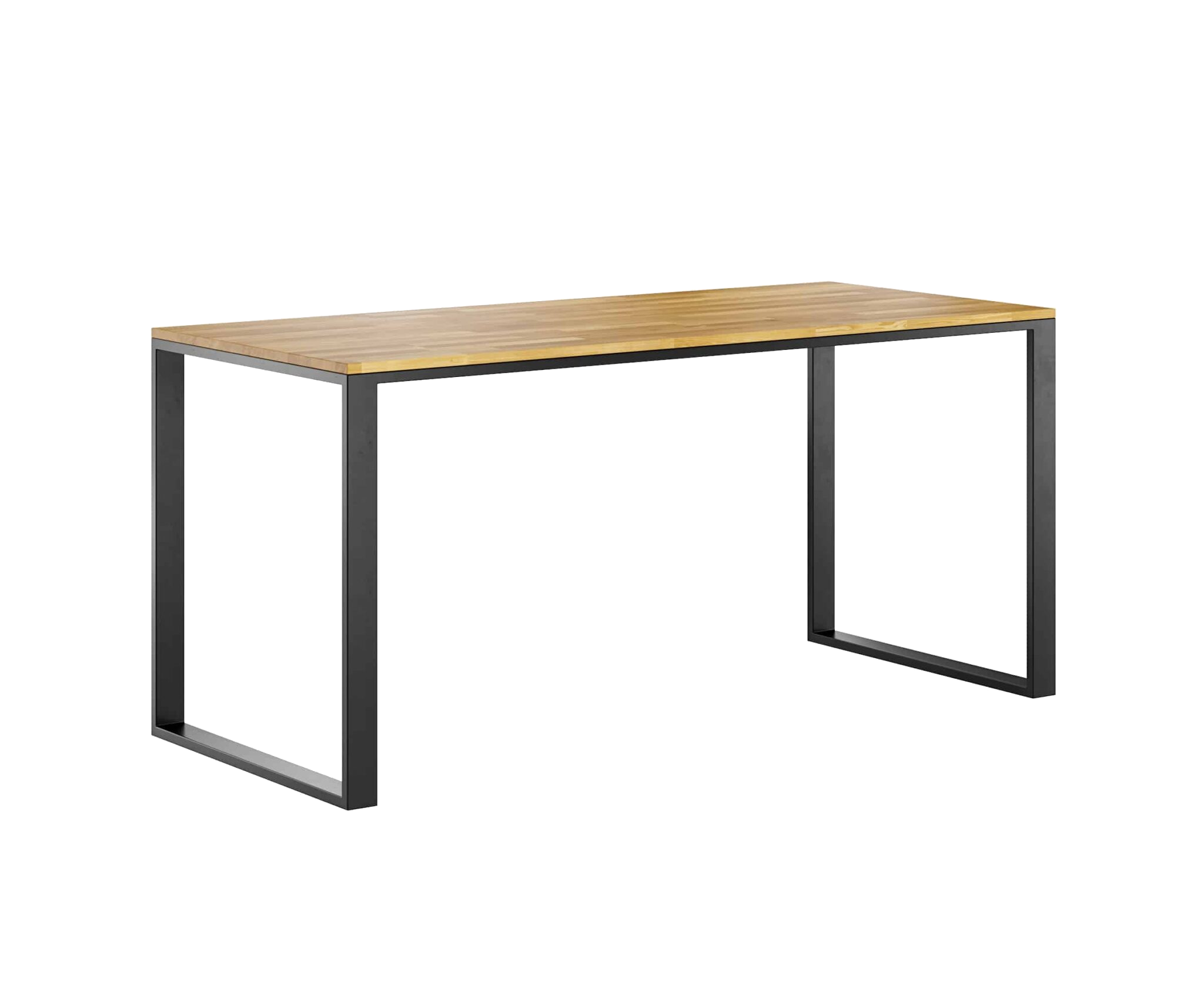 Grand bureau avec plateau plat en bois modern slim