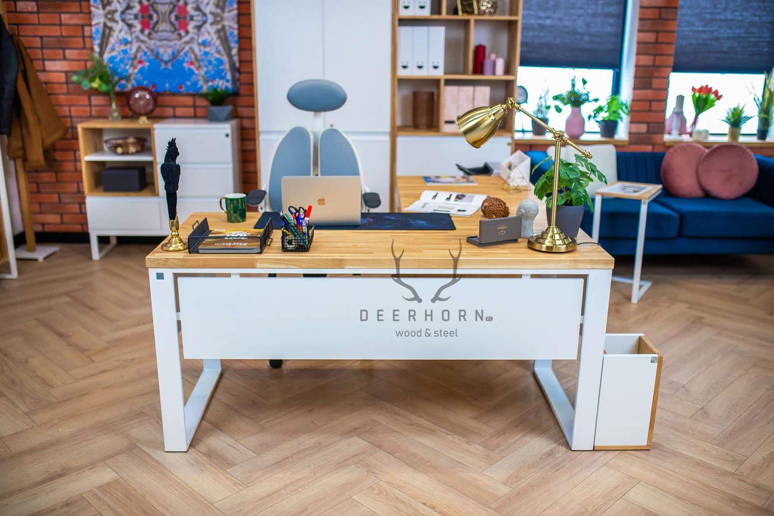 Bureau d'angle Loft Office blanc Loft Office Plus gauche