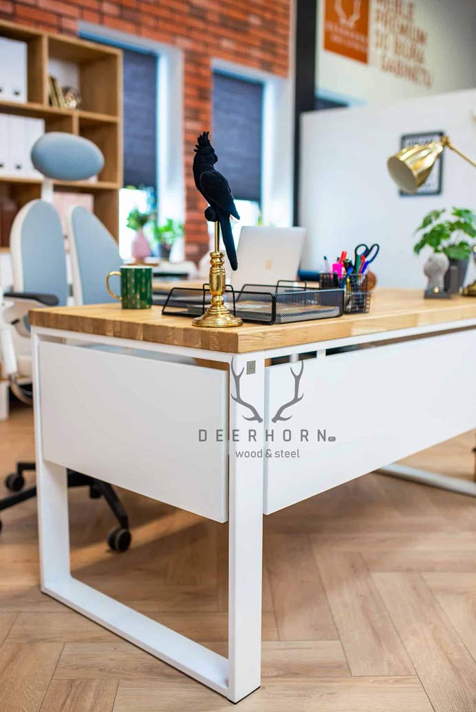 Bureau d'angle Loft Office blanc Loft Office Plus gauche