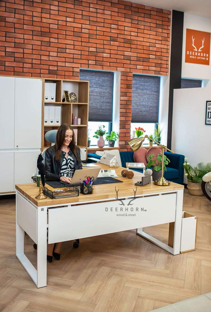 Bureau d'angle Loft Office blanc Loft Office Plus gauche