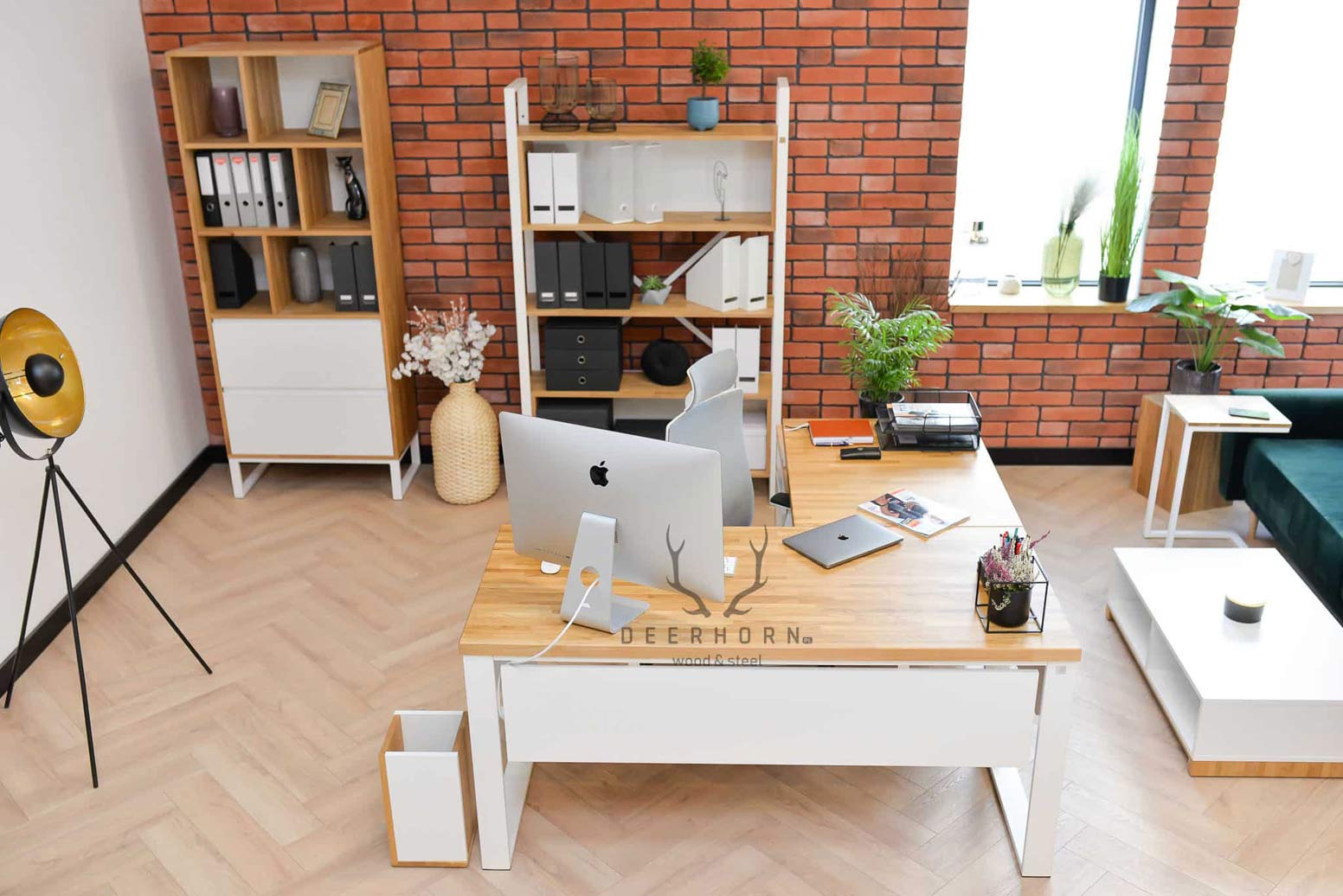 Bureau d'angle Loft Office blanc Loft Office Plus gauche