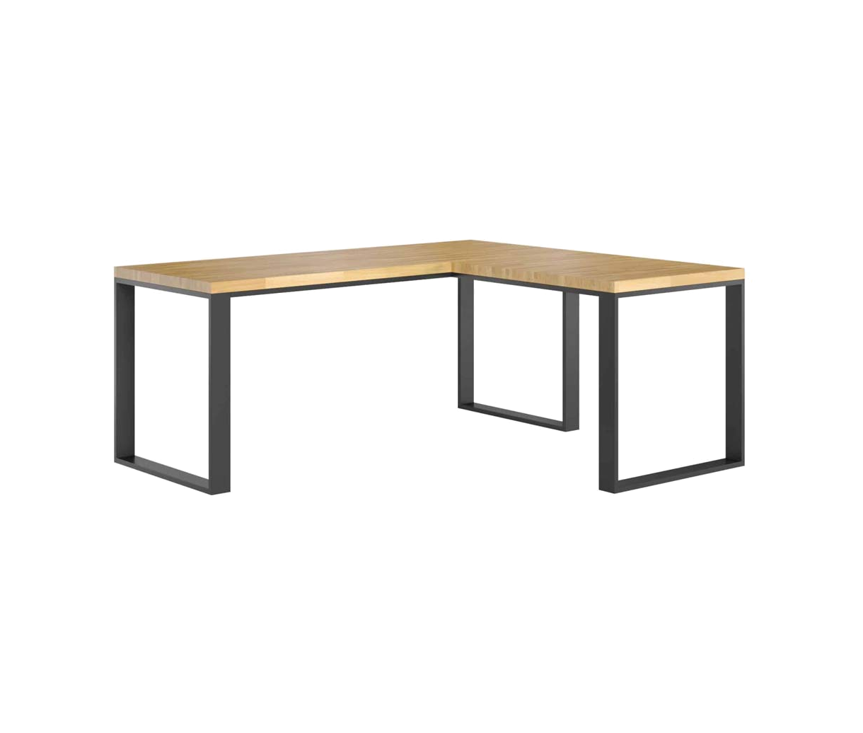 Bureau d'angle moderne avec plateau en bois pour un grand bureau