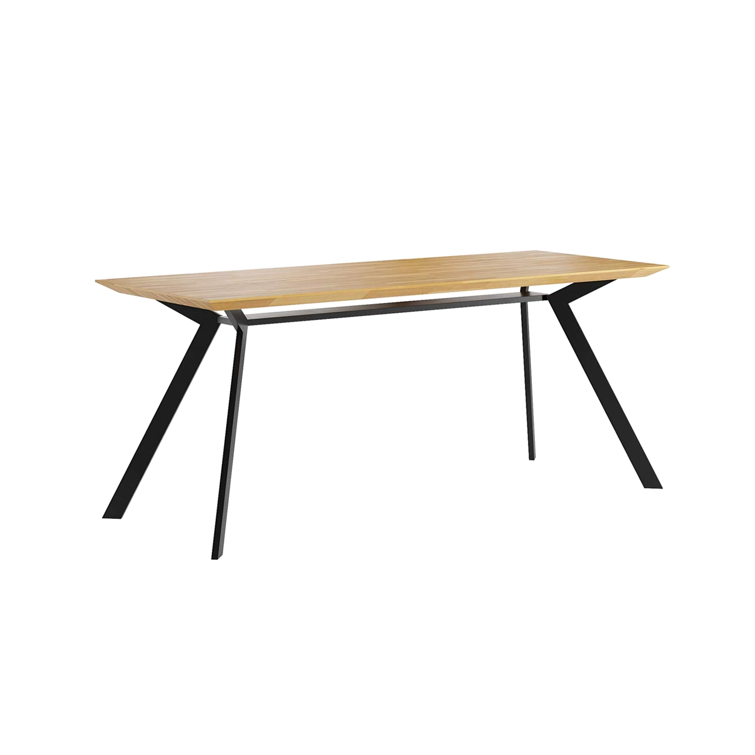 Bureau actif sur pieds inclinés avec plateau en bois 160x70cm