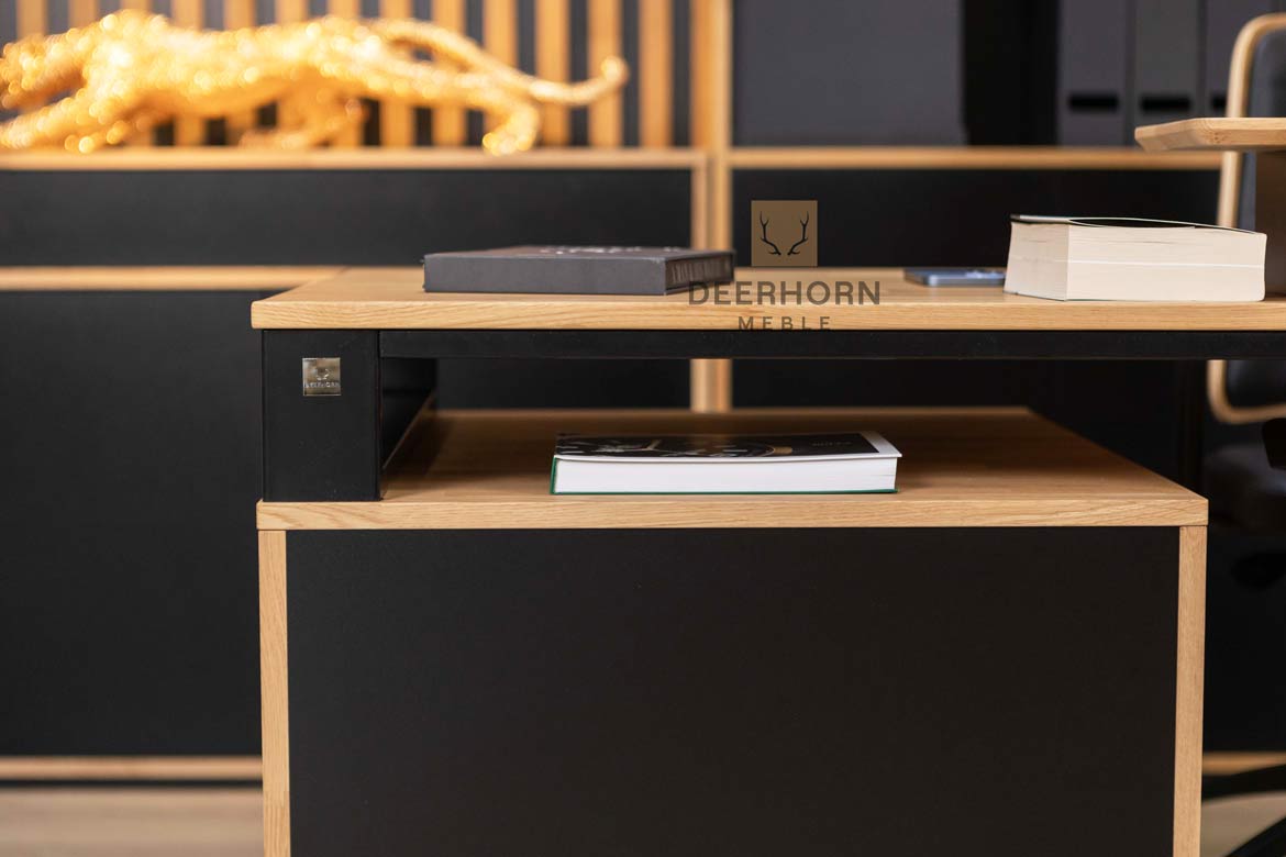 Schreibtisch für kleine Büros Holz Metall Loft Büro schlank kurz