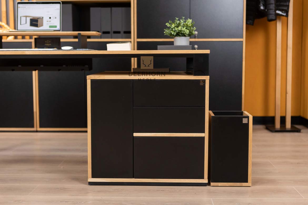 Schreibtisch für kleine Büros Holz Metall Loft Büro schlank kurz