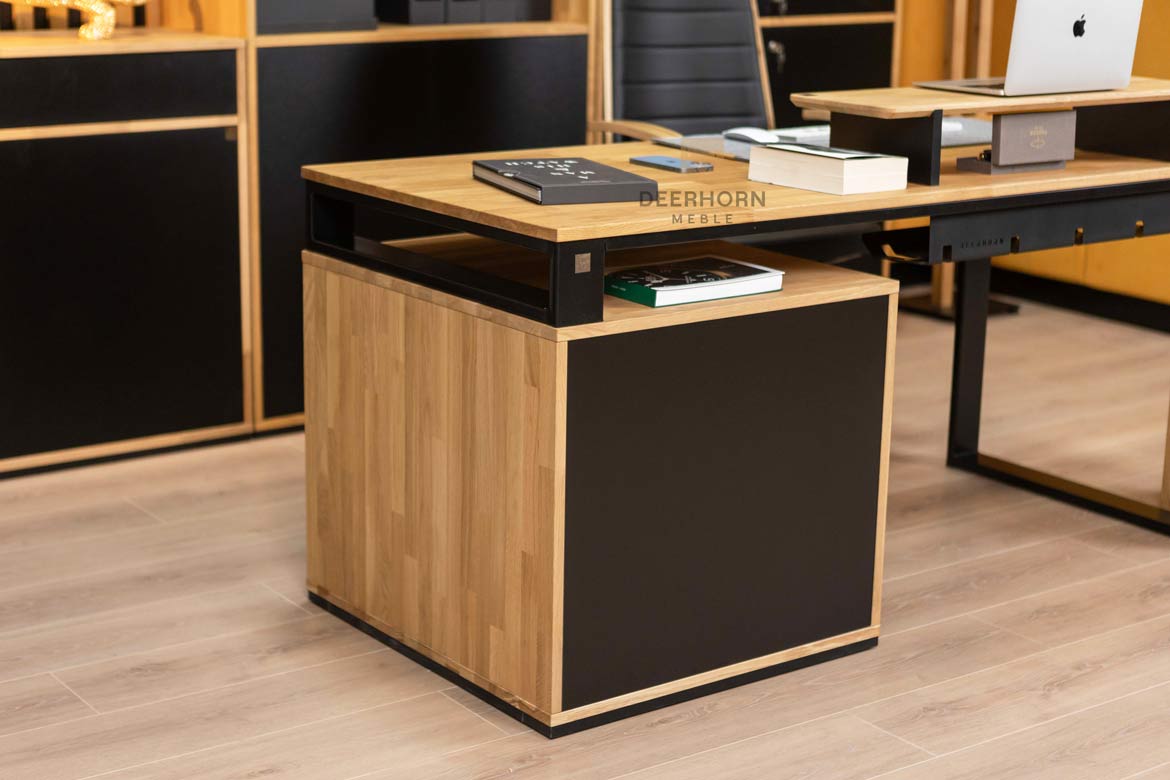 Schreibtisch für kleine Büros Holz Metall Loft Büro schlank kurz