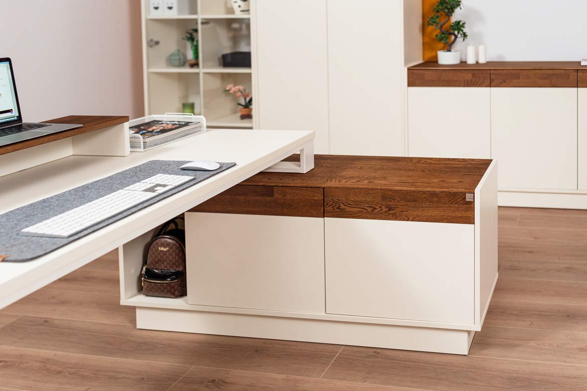 Modernes Büro Eckschreibtisch für Computer mit Schubladen