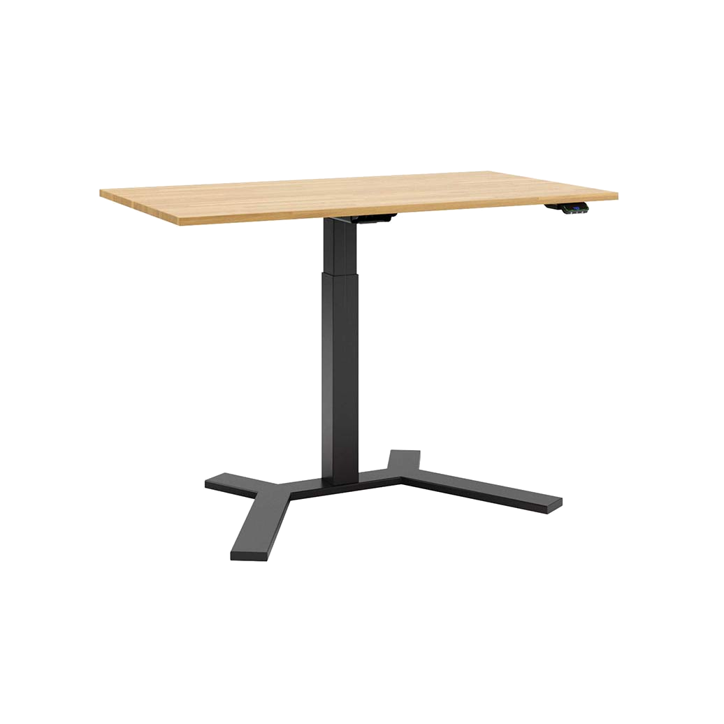 Höhenverstellbarer Schreibtisch auf einem Bein