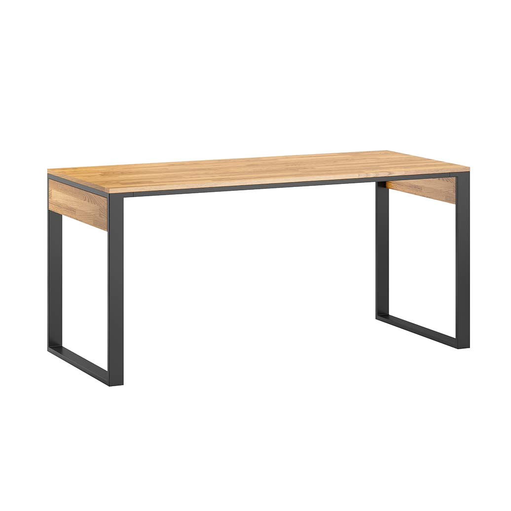 Büroschreibtisch aus Eiche minimalistisch schwarz