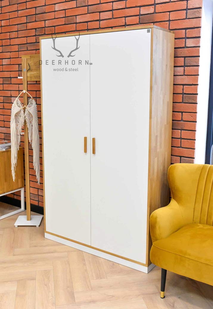 Weißer Büroschrank mit Einlegeböden für Akten, Dokumente 118 cm