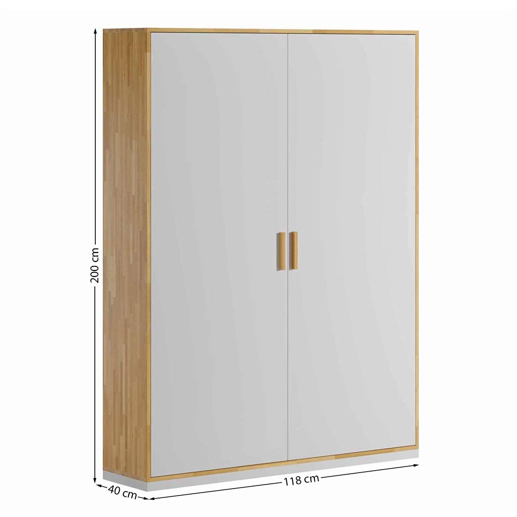 Weißer Büroschrank mit Einlegeböden für Akten, Dokumente 118 cm