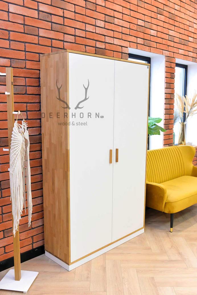 Weißer Büroschrank mit Einlegeböden für Akten, Dokumente 118 cm