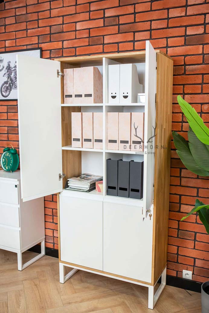 Weißer Büroschrank Loft Office Plus