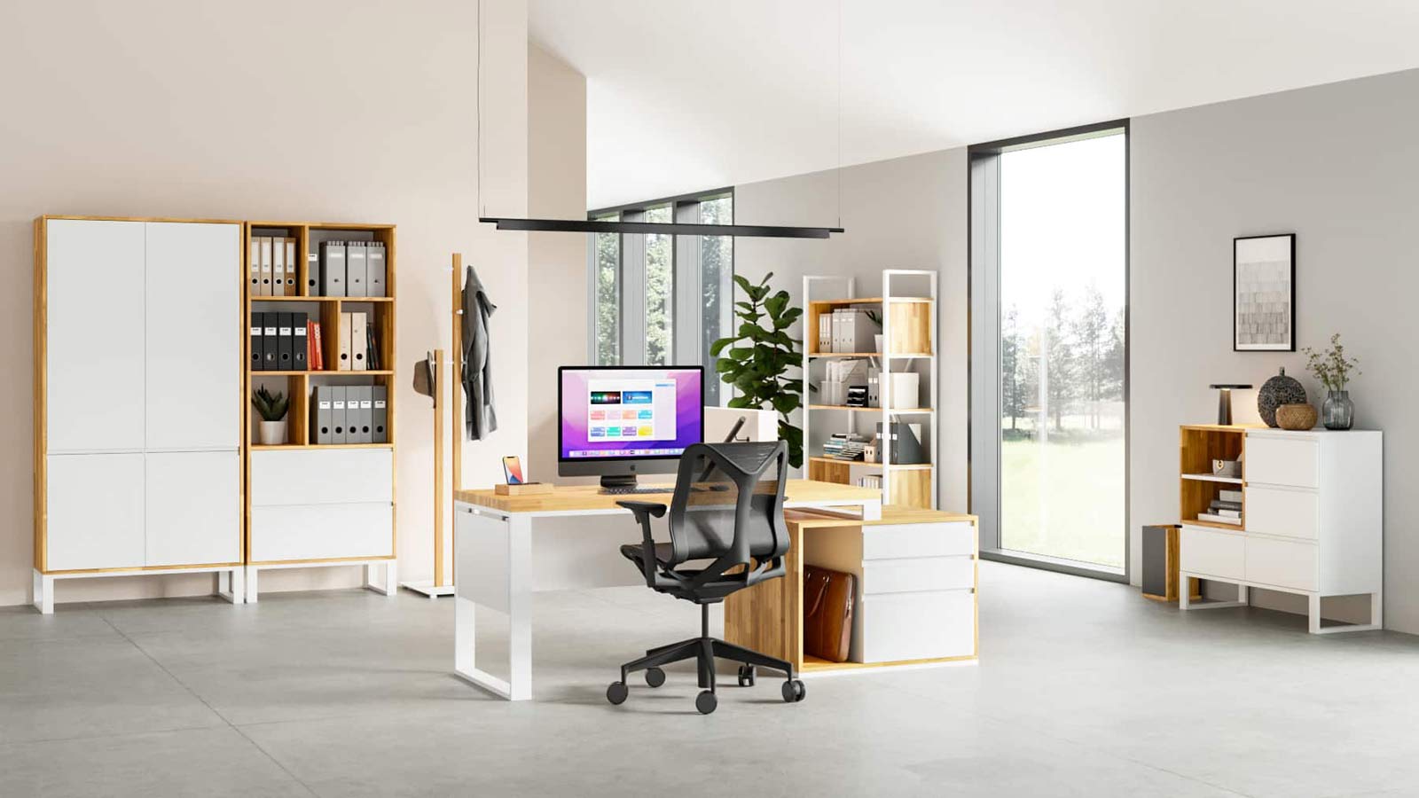 Weißer Büroschrank Loft Office Plus