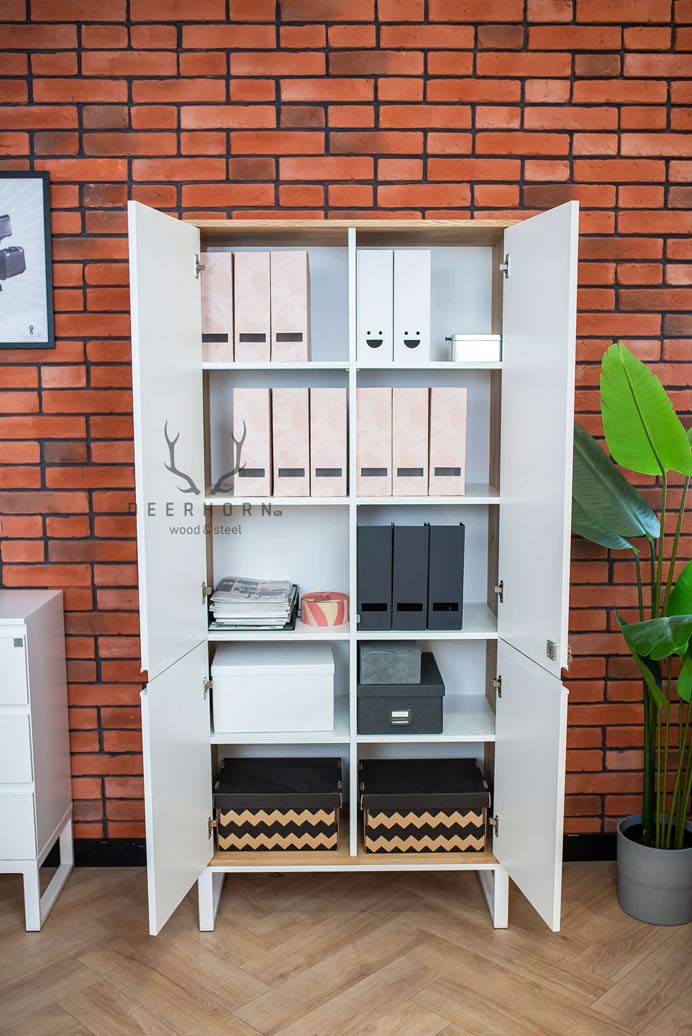 Weißer Büroschrank Loft Office Plus