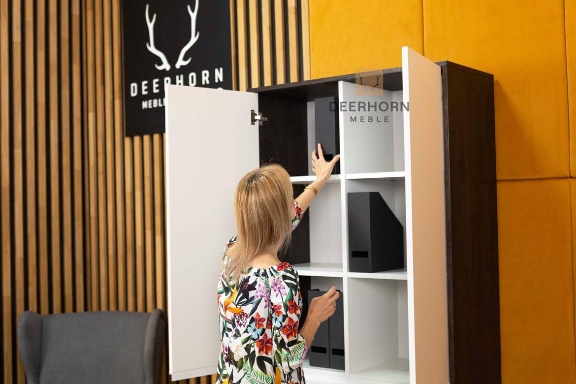 Loft Office Plus abschließbarer Büroschrank aus Ebenholz