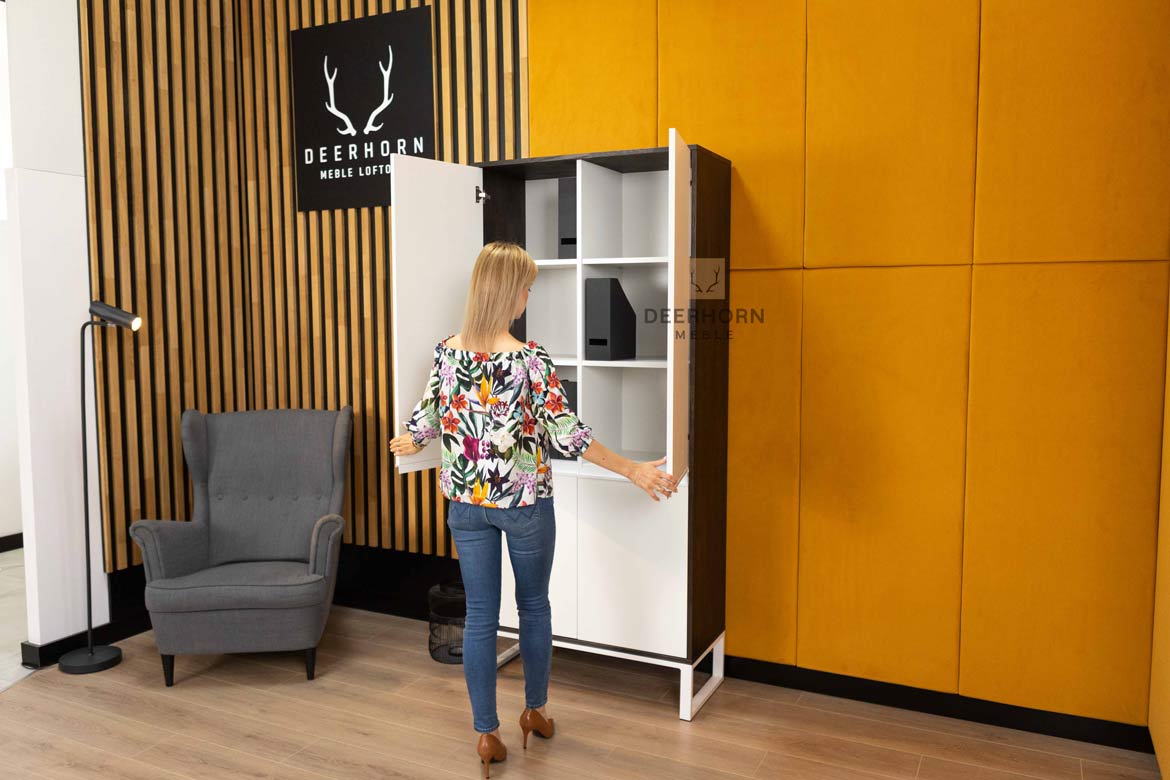 Loft Office Plus abschließbarer Büroschrank aus Ebenholz