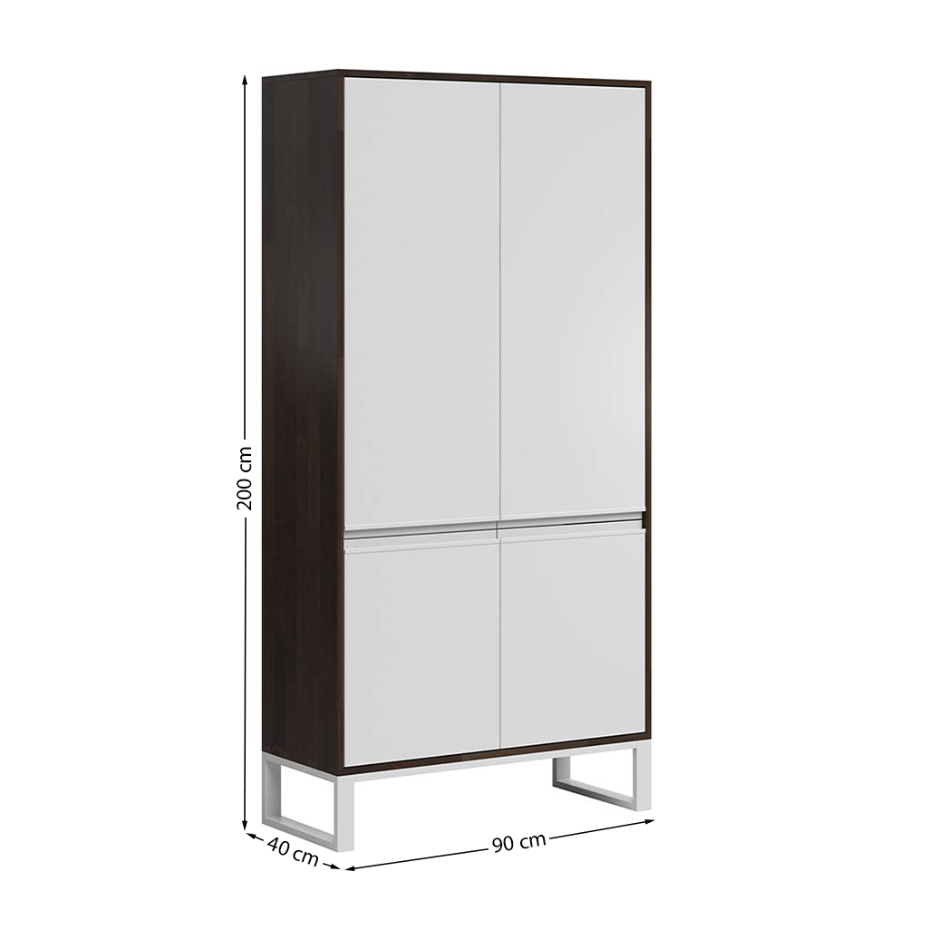 Loft Office Plus abschließbarer Büroschrank aus Ebenholz