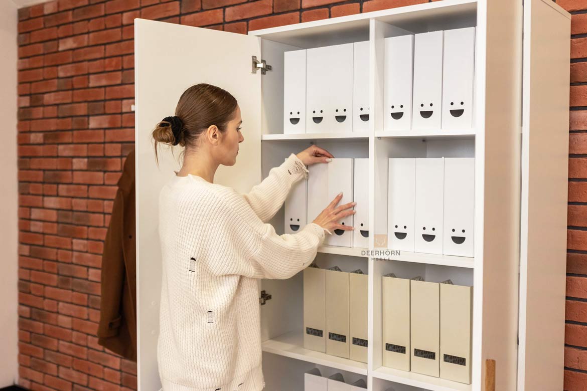 Moderner zweitüriger Kleiderschrank Workplace weiß