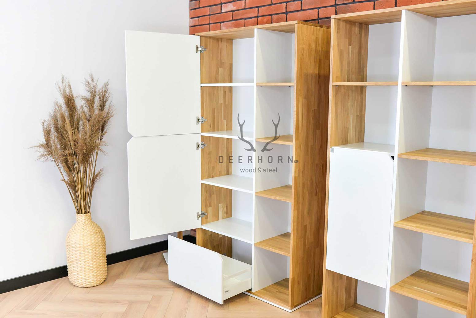 Weißer Büro-Aktenschrank Aktiv