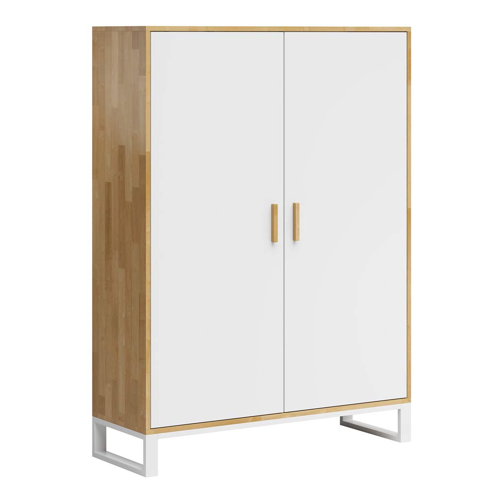 Weißer Kleiderschrank und Aktenschrank für das Büro