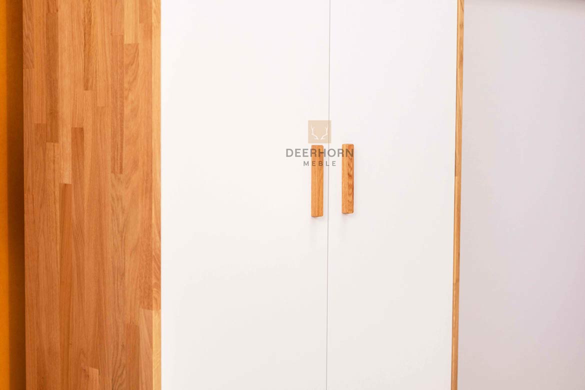 Weißer Aktenschrank aus Holz und Metall 90 cm