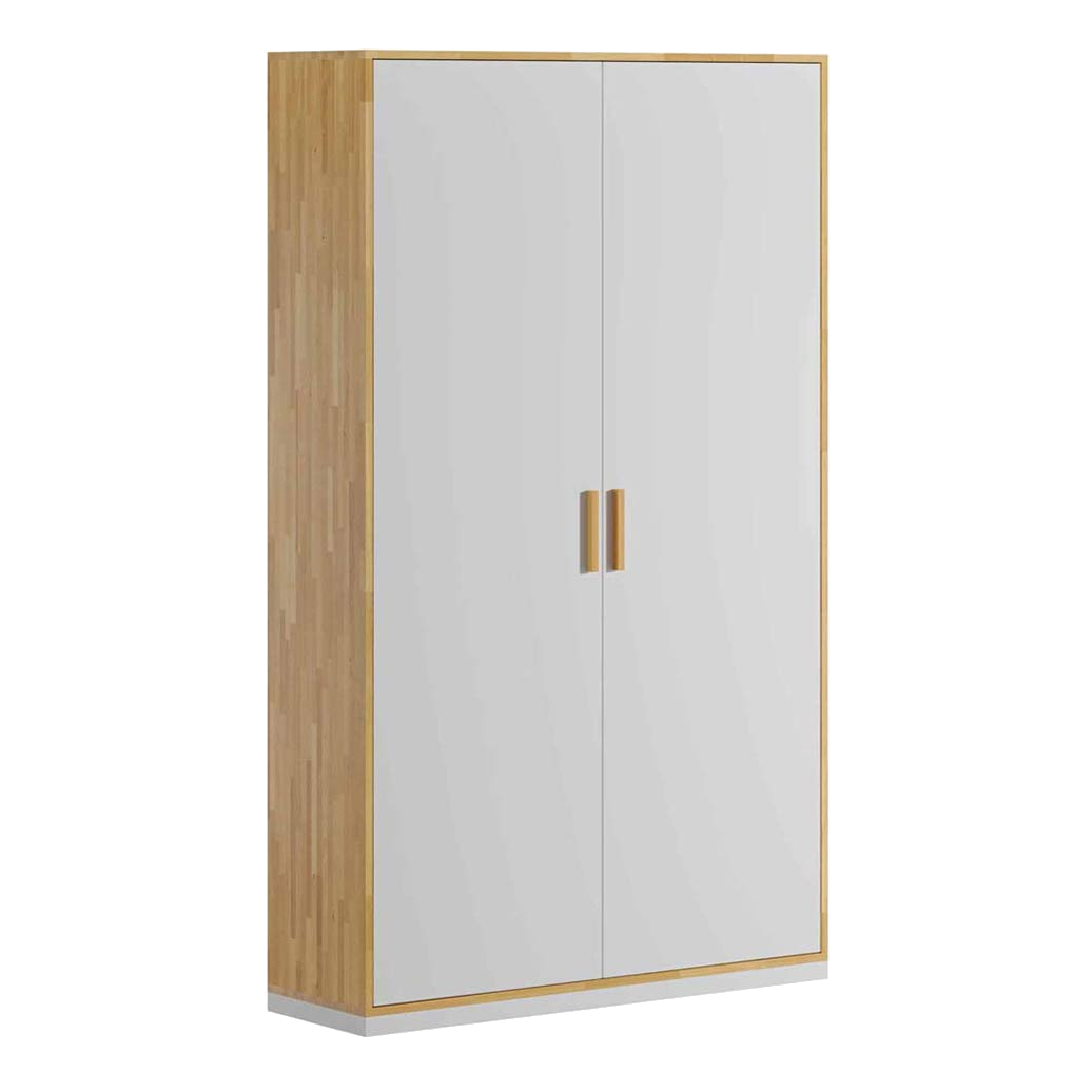 Weißer Aktenschrank aus Holz und Metall 90 cm