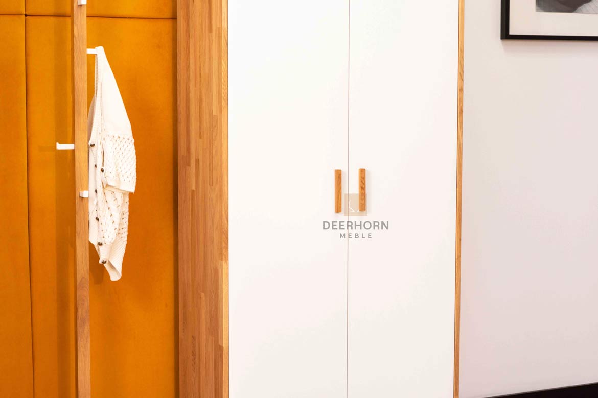 Weißer Aktenschrank aus Holz und Metall 90 cm