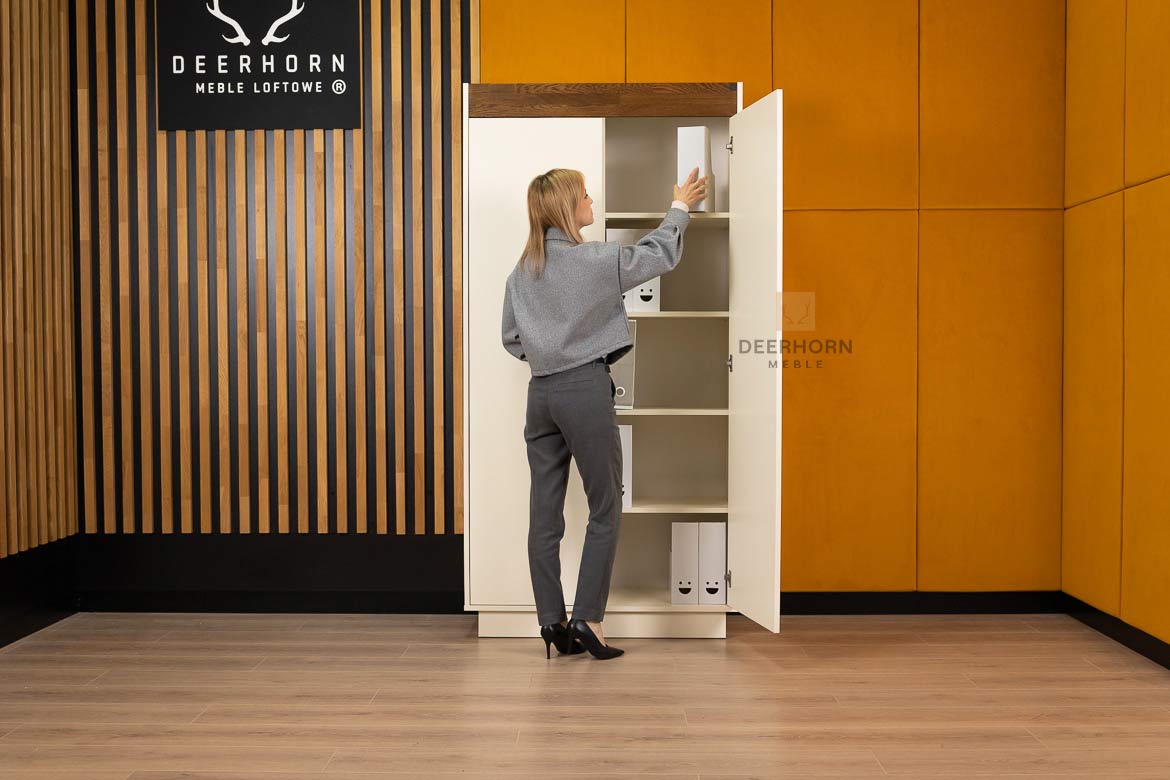 Zweitüriger Kleiderschrank mit Einlegeböden Prestige Office