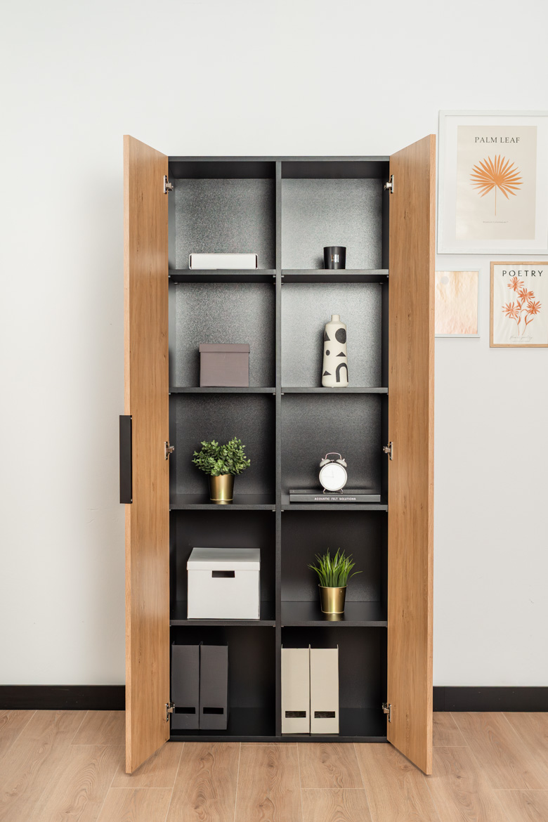 Büro-Aktenschrank, 2-türig, Holzimitation