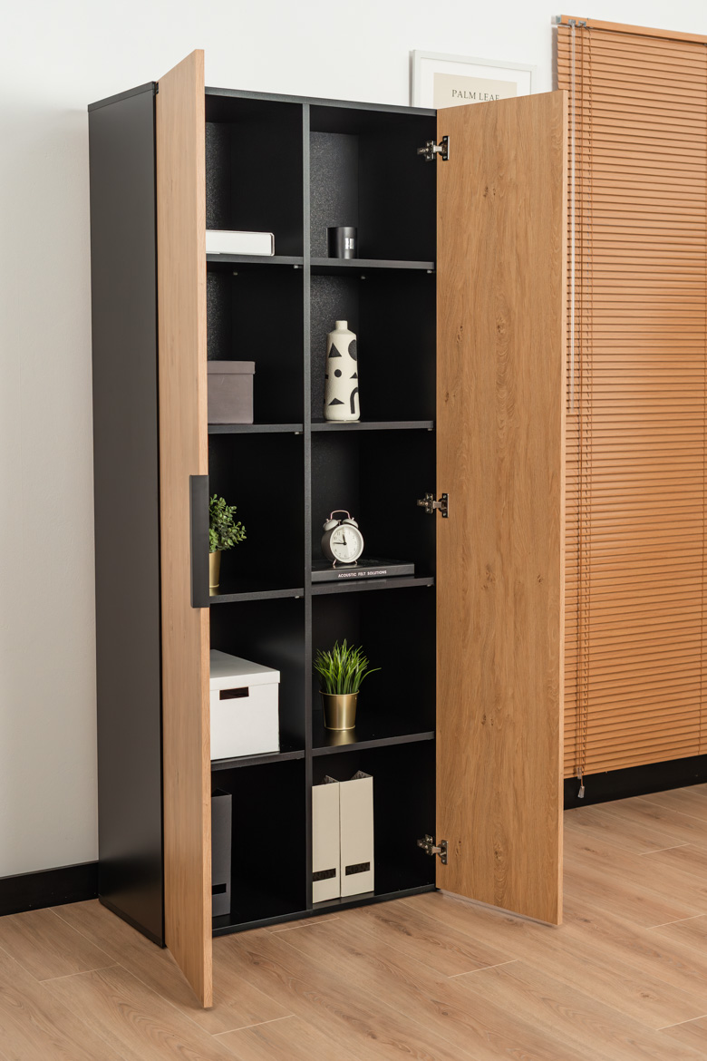 Büro-Aktenschrank, 2-türig, Holzimitation